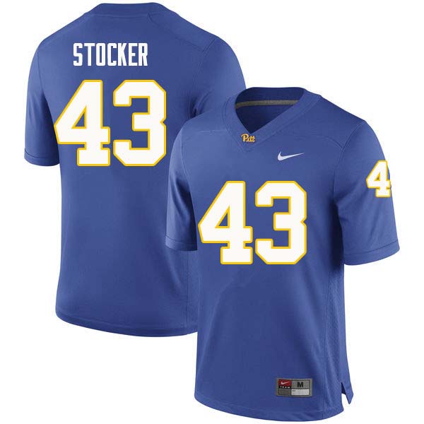 Men #43 Jay Stocker Pittsburgh Panthers College Football Jerseys Sale-Royal